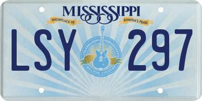 MS license plate LSY297