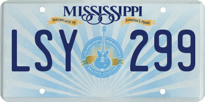 MS license plate LSY299