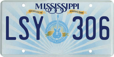 MS license plate LSY306