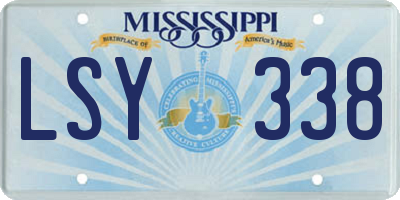 MS license plate LSY338