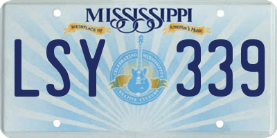MS license plate LSY339