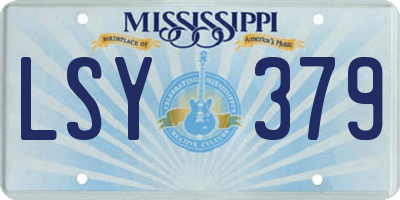 MS license plate LSY379