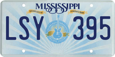 MS license plate LSY395