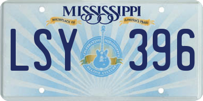 MS license plate LSY396