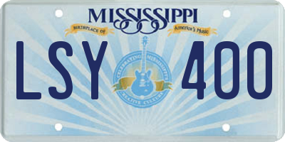 MS license plate LSY400