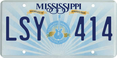 MS license plate LSY414
