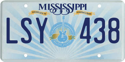 MS license plate LSY438