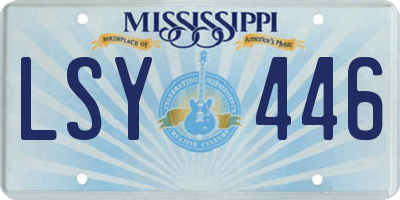 MS license plate LSY446