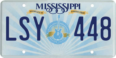 MS license plate LSY448