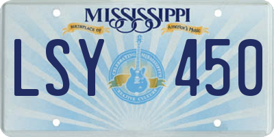 MS license plate LSY450