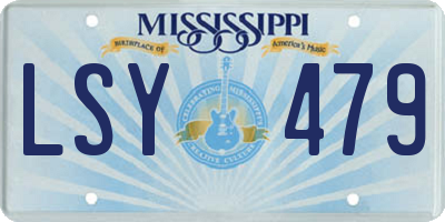 MS license plate LSY479