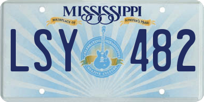 MS license plate LSY482