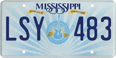 MS license plate LSY483