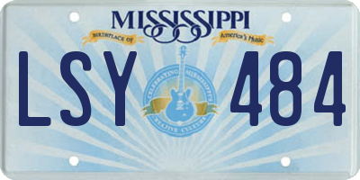 MS license plate LSY484