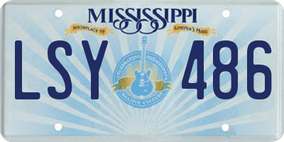 MS license plate LSY486
