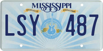 MS license plate LSY487