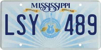 MS license plate LSY489