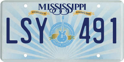 MS license plate LSY491