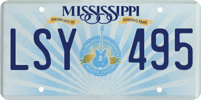MS license plate LSY495