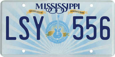 MS license plate LSY556