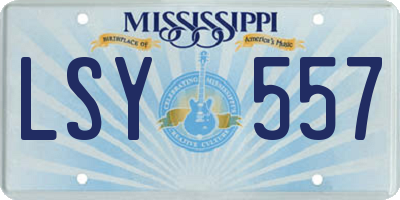 MS license plate LSY557