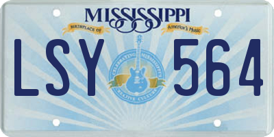 MS license plate LSY564