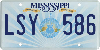 MS license plate LSY586
