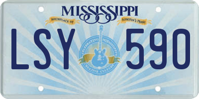 MS license plate LSY590
