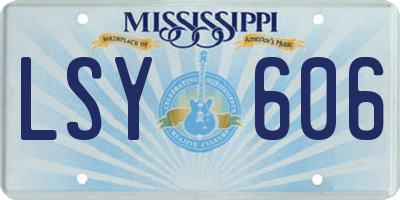 MS license plate LSY606