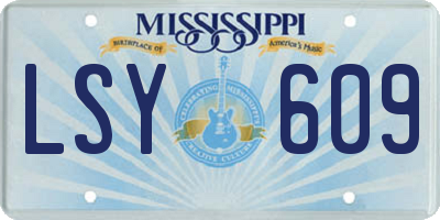 MS license plate LSY609