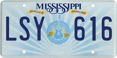 MS license plate LSY616