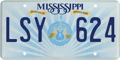 MS license plate LSY624