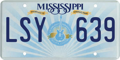 MS license plate LSY639