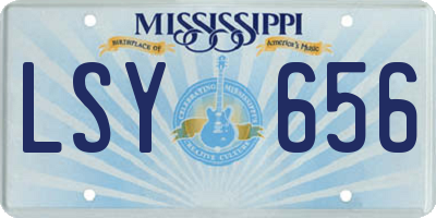 MS license plate LSY656