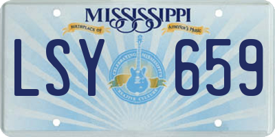 MS license plate LSY659