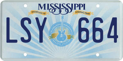 MS license plate LSY664