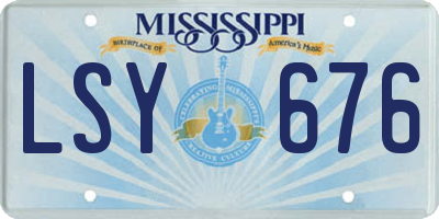 MS license plate LSY676