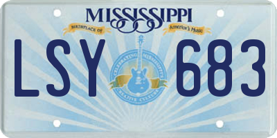 MS license plate LSY683