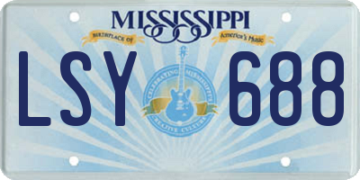 MS license plate LSY688