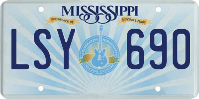 MS license plate LSY690