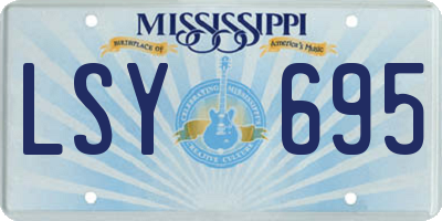 MS license plate LSY695