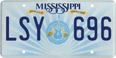 MS license plate LSY696