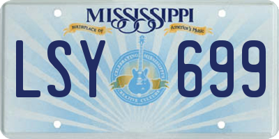 MS license plate LSY699