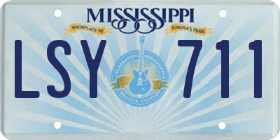 MS license plate LSY711