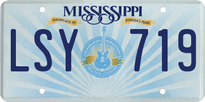 MS license plate LSY719