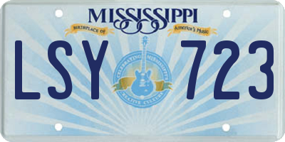 MS license plate LSY723
