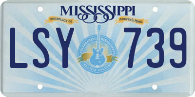 MS license plate LSY739