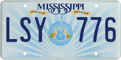 MS license plate LSY776
