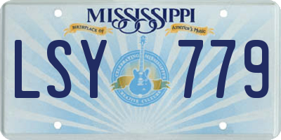 MS license plate LSY779