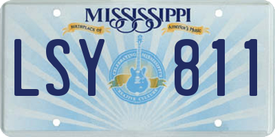 MS license plate LSY811
